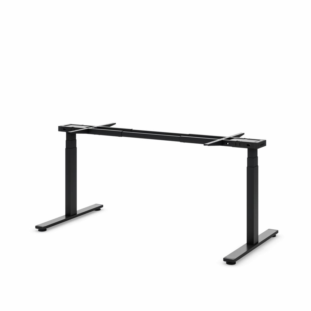 Schreibtischgestell elektrisch höhenverstellbar Masterlift Flex, Stufenlose Breite 116 - 196cm | rechteckige Hubsäule schwarz | Inwerk