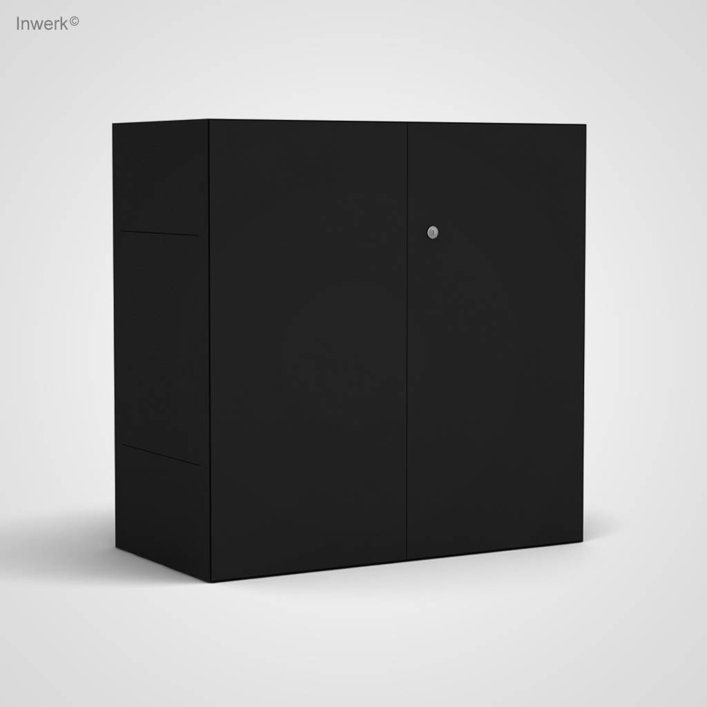 Masterbox Flügeltürenschrank 2OH | 800x800 | Metall Schwarz | Push-to-Open | Sideboard | Push to Open aus Metall - Top Design - Inwerk