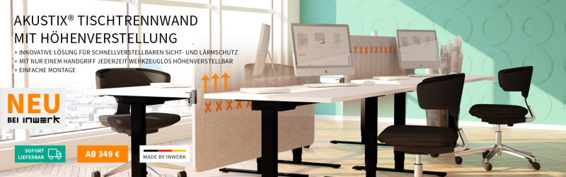 Tischtrennwand Inwerk Akustix®