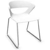 Stapelstuhl Avellino Kufengestell - weiß