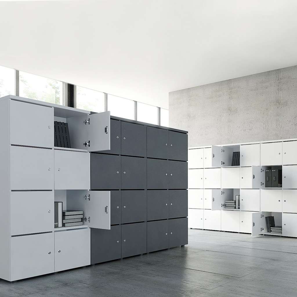 Fächerschrank aus Holz - 4 oder 5 Fächer | Inwerk Büromöbel