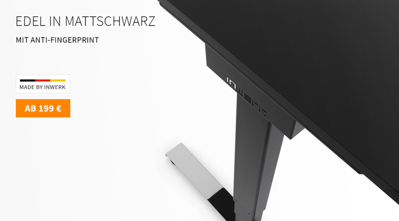 Tischplatte Inwerk Matt Schwarz