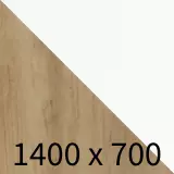 Büro Schreibtisch Oppen Y Quadratfuß - eiche/weiß B1400 x T700