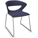 Stapelstuhl Avellino Kufengestell - blau