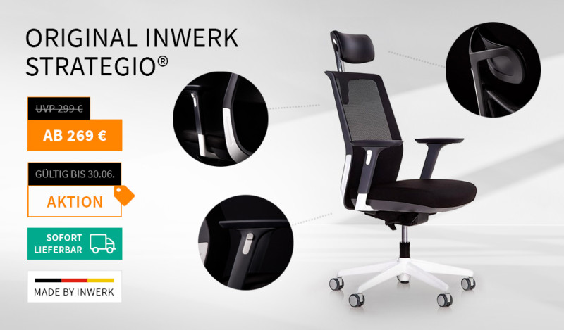 Bürodrehstuhl Inwerk Strategio® Chair mit Netzrücken