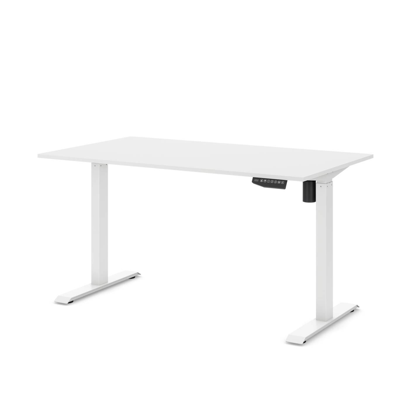 Höhenverstellbarer Schreibtisch Motus Basic Weiß 1400x800 mm | Cortina | höhenverstellbar