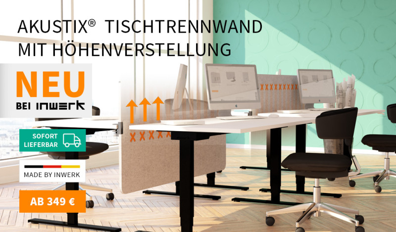 Tischtrennwand Inwerk Akustix®