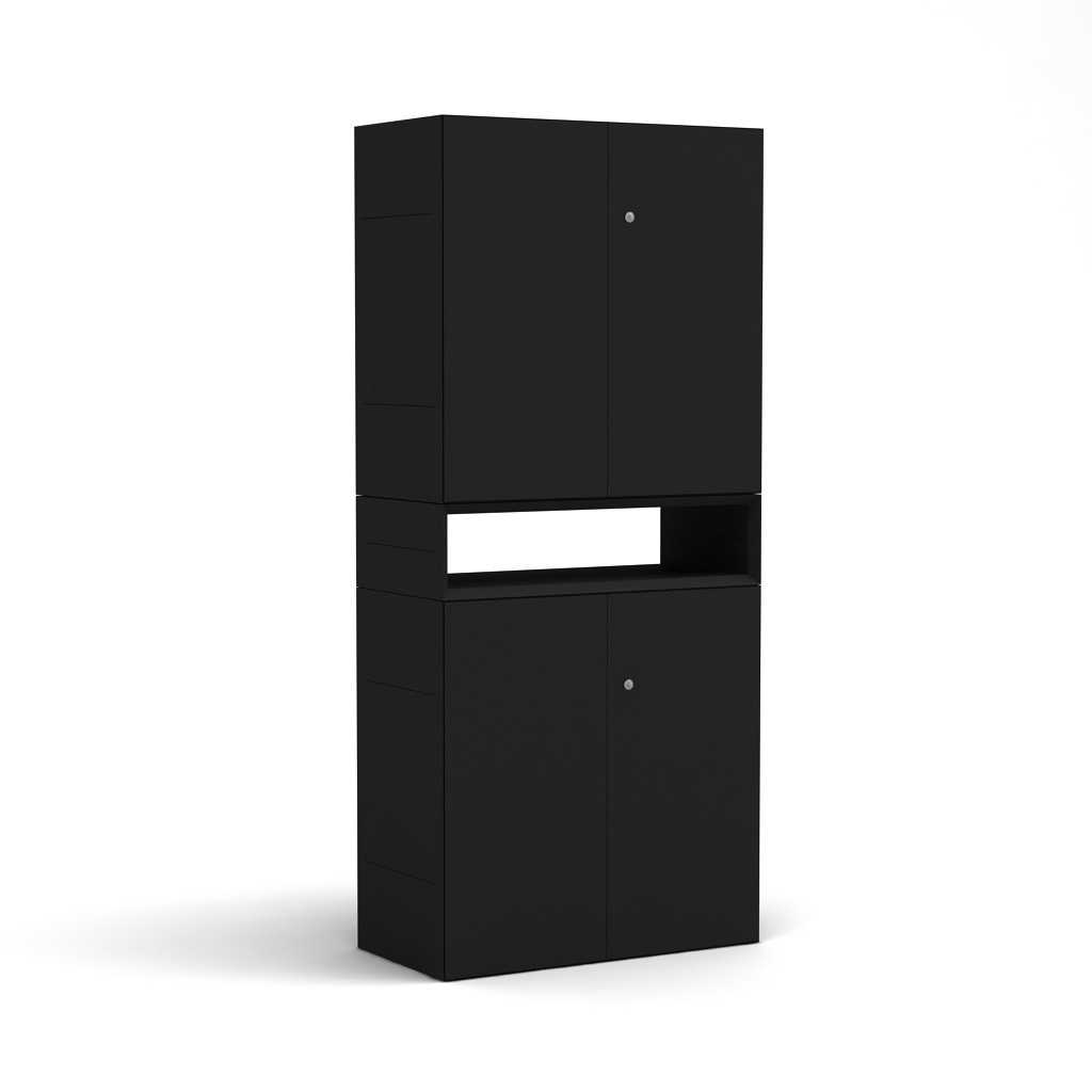 Schrank Masterbox®, schwarz Schrank Masterbox® B 800 x H 1800 mm 4 OH schwarz