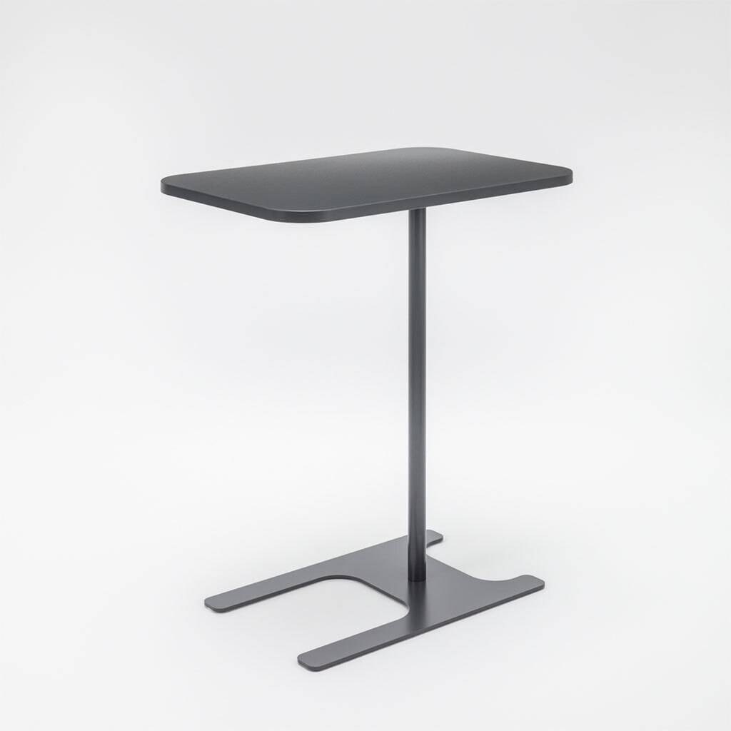 Kompakter Beistelltisch Koah, Weiß, Metall / Holz, BxHxT: 40 x 67 x 60 cm