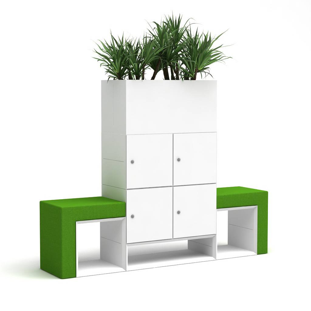 Schließfachschrank Inwerk Masterbox B 1800 x H 1400 mm weiß