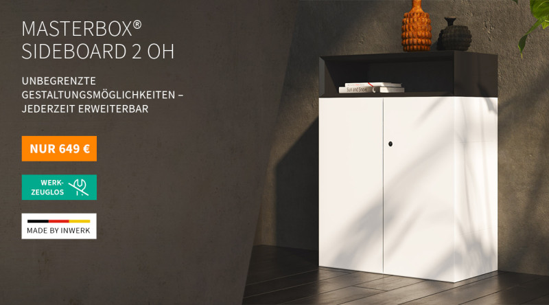 Masterbox® Sideboard 2 OH – Unbegrenzte Gestaltungsmöglichkeiten – jederzeit erweiterbar