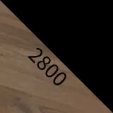 Konferenztisch Inwerk Oland - Platte Dunkle Walnuss, Füße schwarz B2800