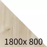 Büro Schreibtisch Lemgo Rundfuß - fichte/weiß B1800 x T800