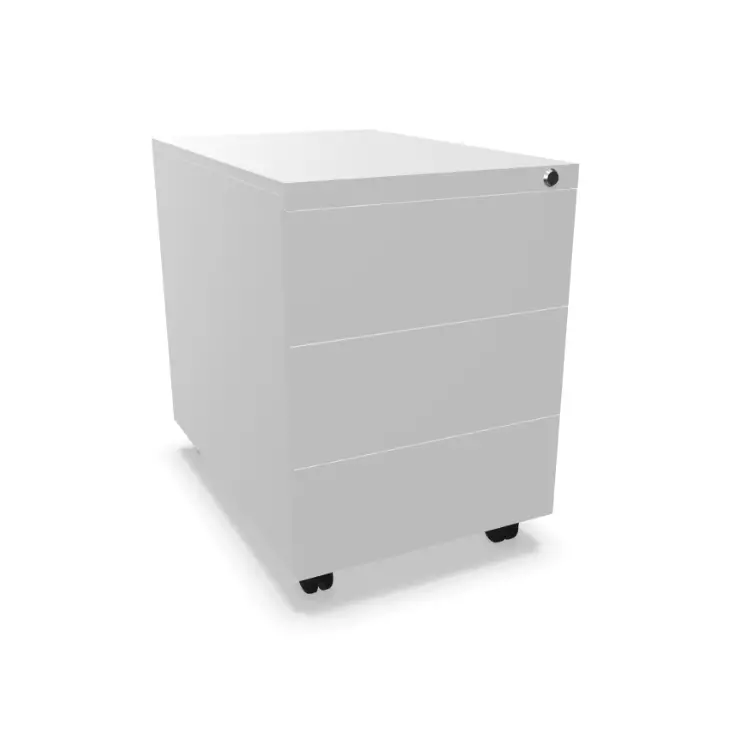 Design Rollcontainer Optimus Express Grau | 3 Schubladen | abschliessbar | Höhe 56 cm | Breite 39 cm | Tiefe 59 cm | Stahl | Optimus