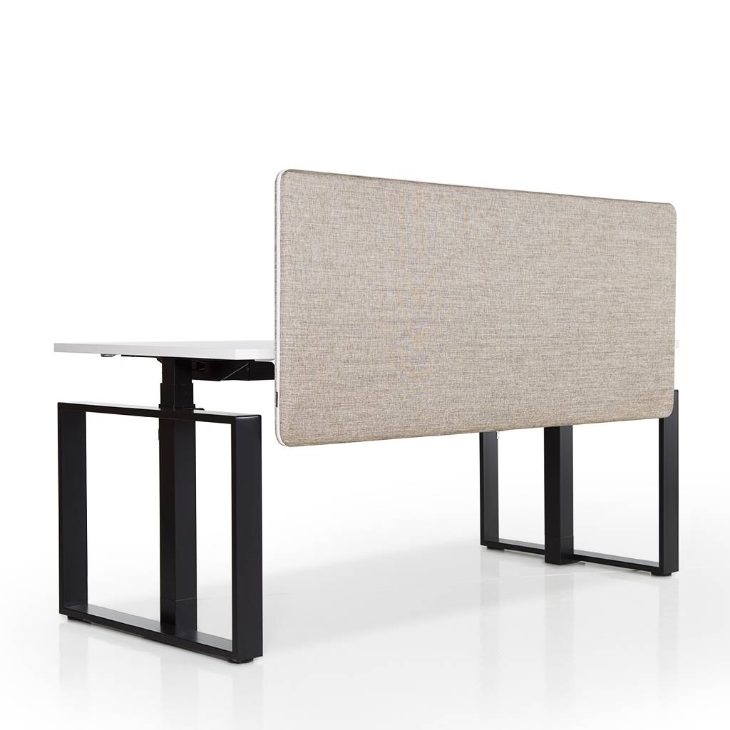 Akustik Tischtrennwand Fely, Beige / Farbe wählbar | Breite x Höhe: 80 x 65 cm | Schallabsorptionsklasse: A | pinnfähig | Klemm- oder