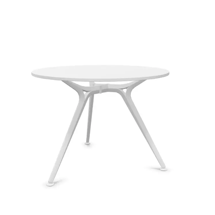 Runder Besprechungstisch Arkitek | Toro | Weiss | Aluminiumgestell Weiss | Rund | 100 cm Durchmesser | Rutschfest
