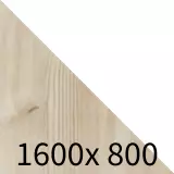 Büro Schreibtisch Lemgo Rundfuß - fichte/weiß B1600 x T800