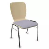 Stapelstuhl New York gepolstert - grau