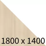 Höhenverstellbarer Eckschreibtisch Blankenese - akazie/weiß B1800 x T1400