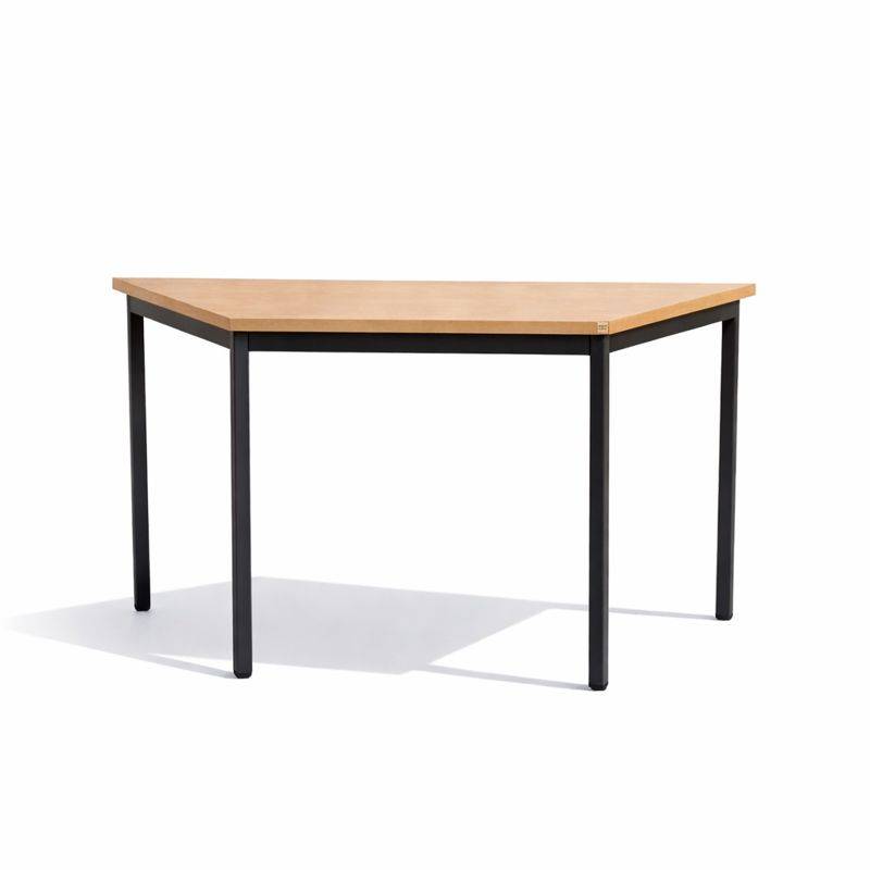 Besprechungstisch MTB Trapezform, 1200 x 600 mm, Buche mit Schwarz