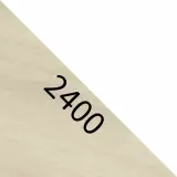 Konferenztisch Inwerk Oland - Platte Akazie, Füße weiß B2400