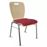 Stapelstuhl New York II gepolstert - rot