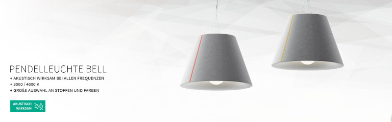 Akustik Pendlleuchte Mute Design Bell