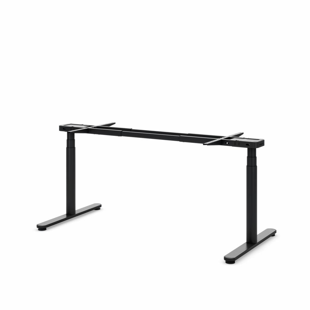 Masterlift Flex Gestell elektrisch höhenverstellbar, runde Hubsäule schwarz | Breite 120 - 200 cm | Höhe 59,5 - 124,5 cm | Made in Germany | Inwerk
