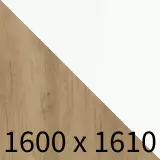 Team-Schreibtisch Oppen Q  Kufengestell - eiche/weiß B1600 x T1610