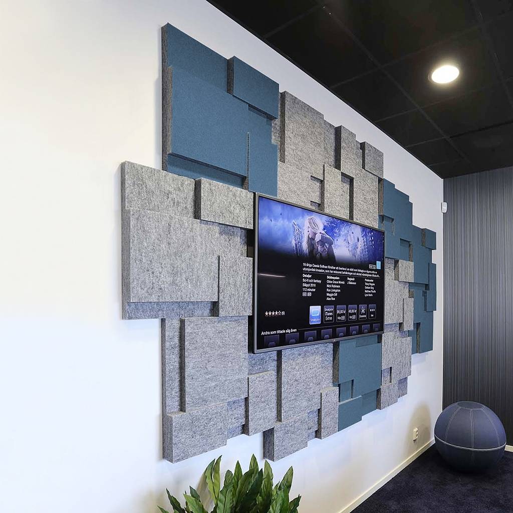 Akustik Wandabsorber Emil – effektive Schallabsorption Grau | 3D-Effekt | Höhe 59,3 cm | Breite 59,3 cm | einfache Montage | ideal fürs Büro | Gunnar