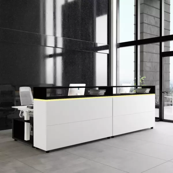 Empfangstheke Masterbox® S Plus weiß-schwarz